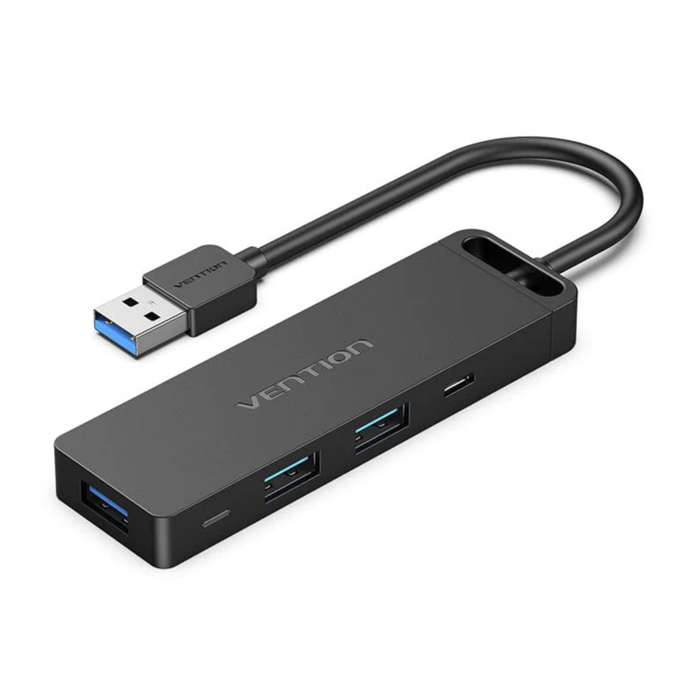 VEN-CHVBB - Vention USB 3.0 to USB 3.0*3/TF/SD/Micro-B HUB 0.15M Black ABS Type