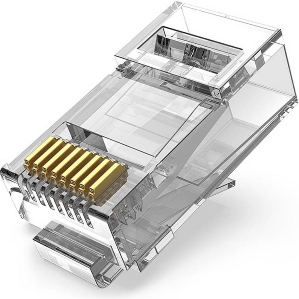 VEN-IDGR0-10 - Vention Cat.6A UTP RJ45 Modular Plug Transparent 10 Pack