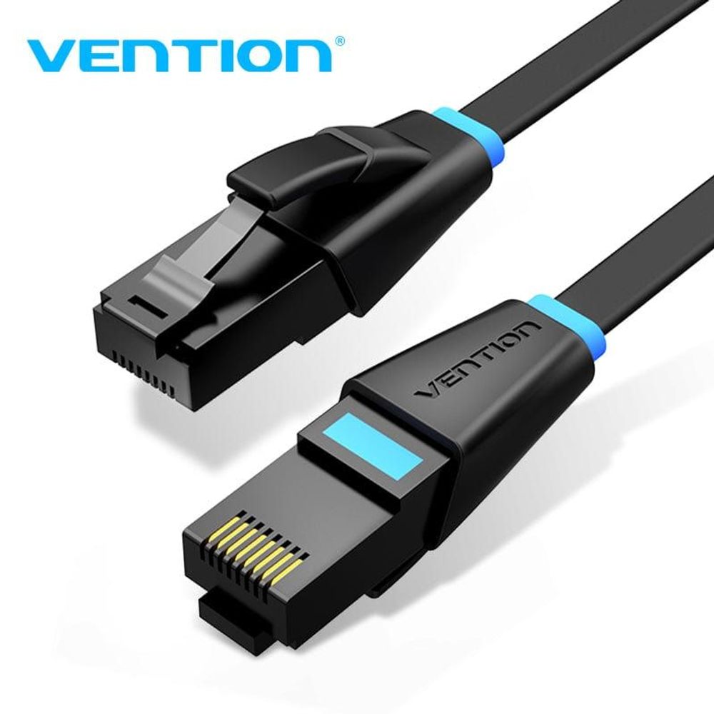 VEN-IBJBD - Vention Flat Cat.6 UTP Patch Cable 0.5M Black