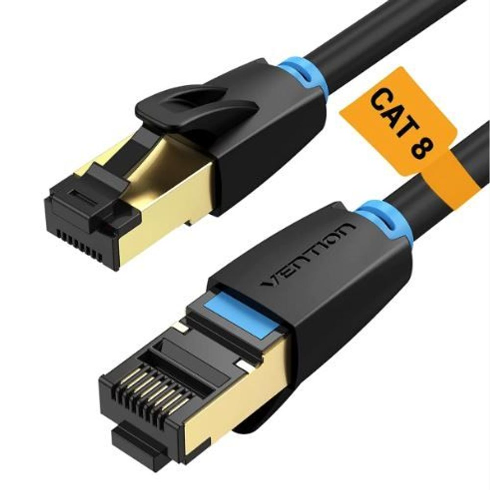 VEN-IKIBG - Vention Cat.8 SFTP Patch Cable 1.5M Black Slim Type