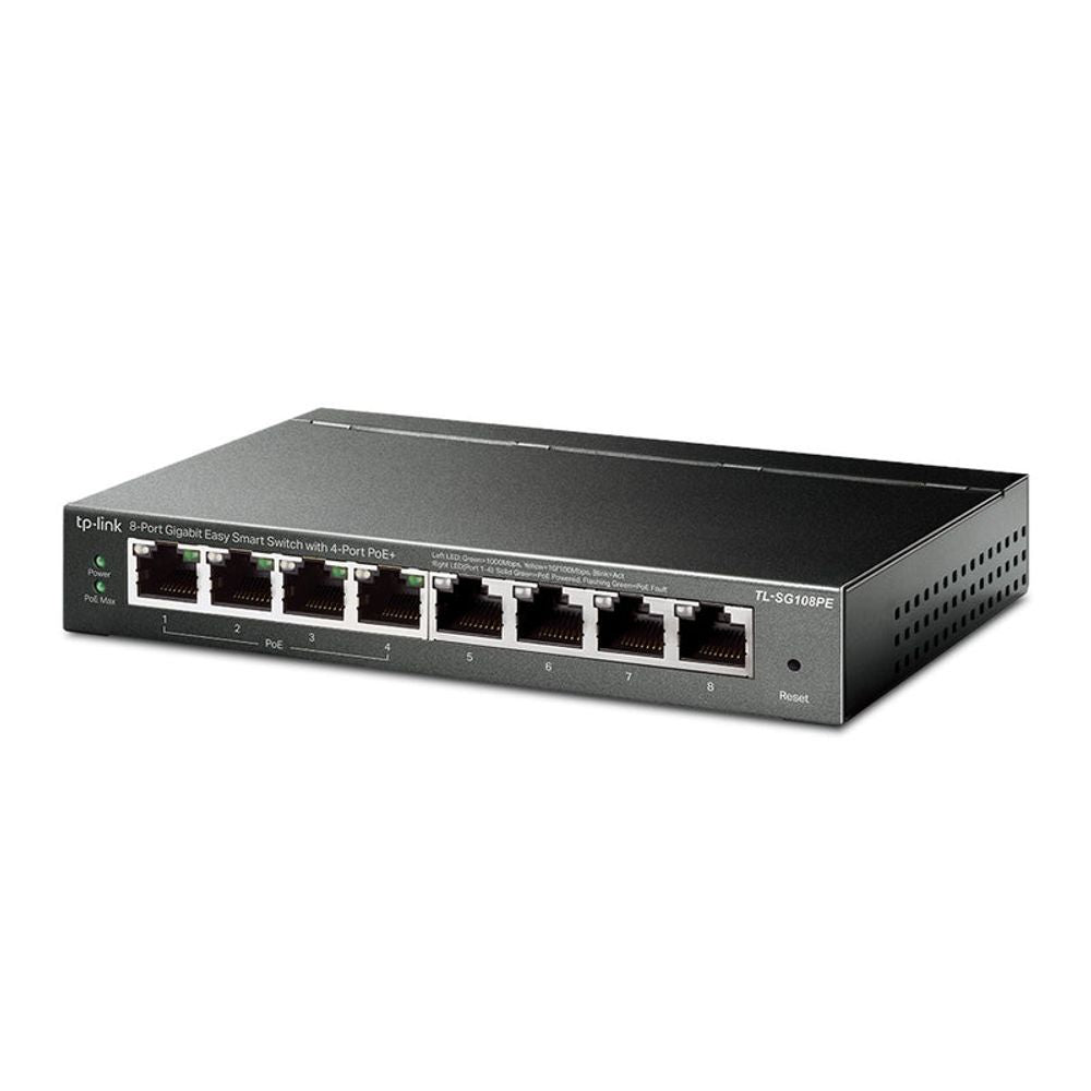 TL-SG108PE - TP-LINK SG108PE 8-Port Gigabit Easy Smart Switch with 4-Port PoE