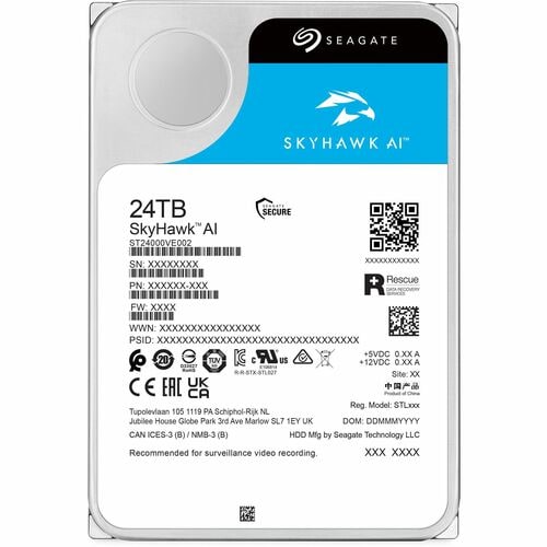 Seagate SkyHawk AI ST24000VE002 24 TB Hard Drive - 3.5" Internal - SATA (SATA/60