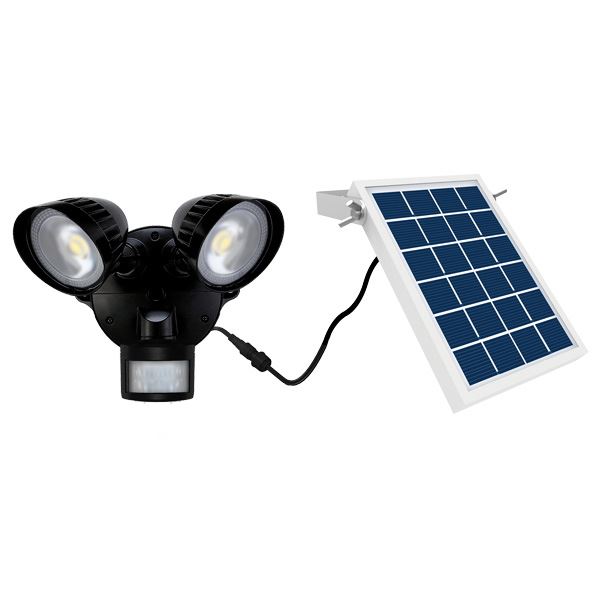 HW-55176 - 8W Twin 2x Spotlights With Motion Sensor & Solar Panel