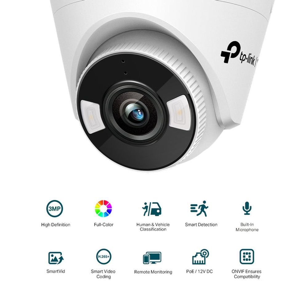 TL-VIGIC430(2.8MM) - TP-Link VIGI C430 (2.8MM) 4MP Full-Colour Turret Network Camera