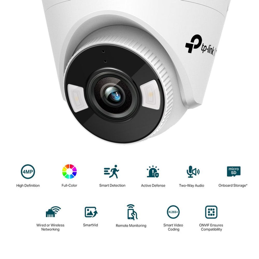 TL-VIGIC440-W(4MM) - TP-Link VIGI C440-W (4mm) 4MP Full-Colour Wi-Fi Turret Network Camera