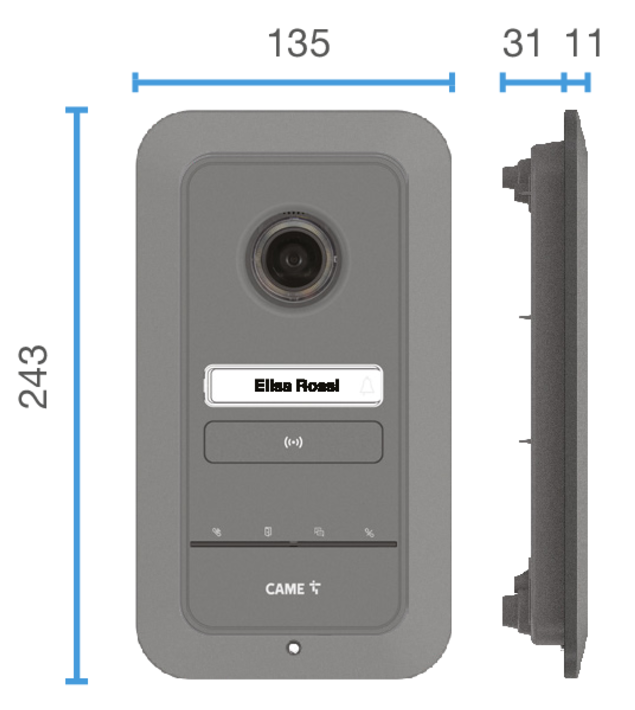 BPT-LHS-V-Kit - BPT Video Entry Panel, impact resistance, expandable to 4 calls