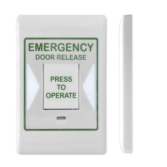 Mechanical Emergency Egress for Access Control applications - Emergency request to exit plate