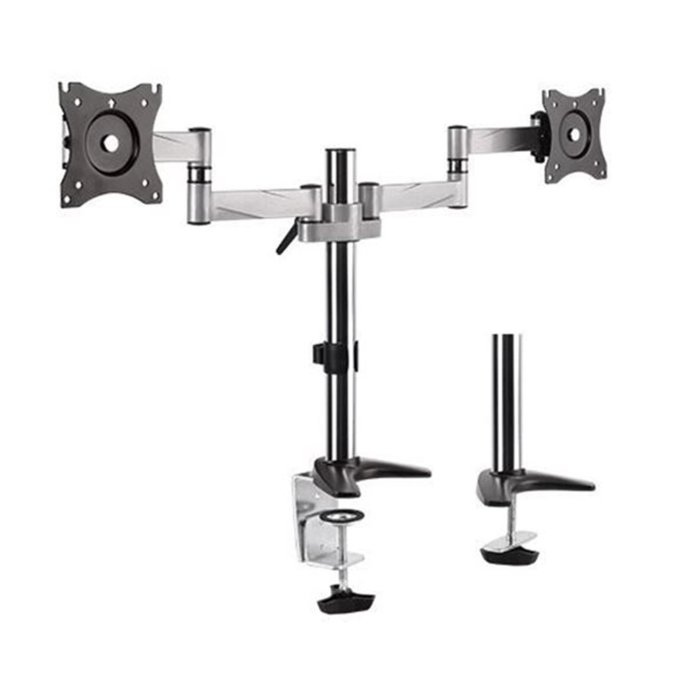 BT-LDT11-C024 - Bracom Aluminum LCD VESA Desk Mounts for LCD Screen Size 13"-27" (dual) Desk Mount