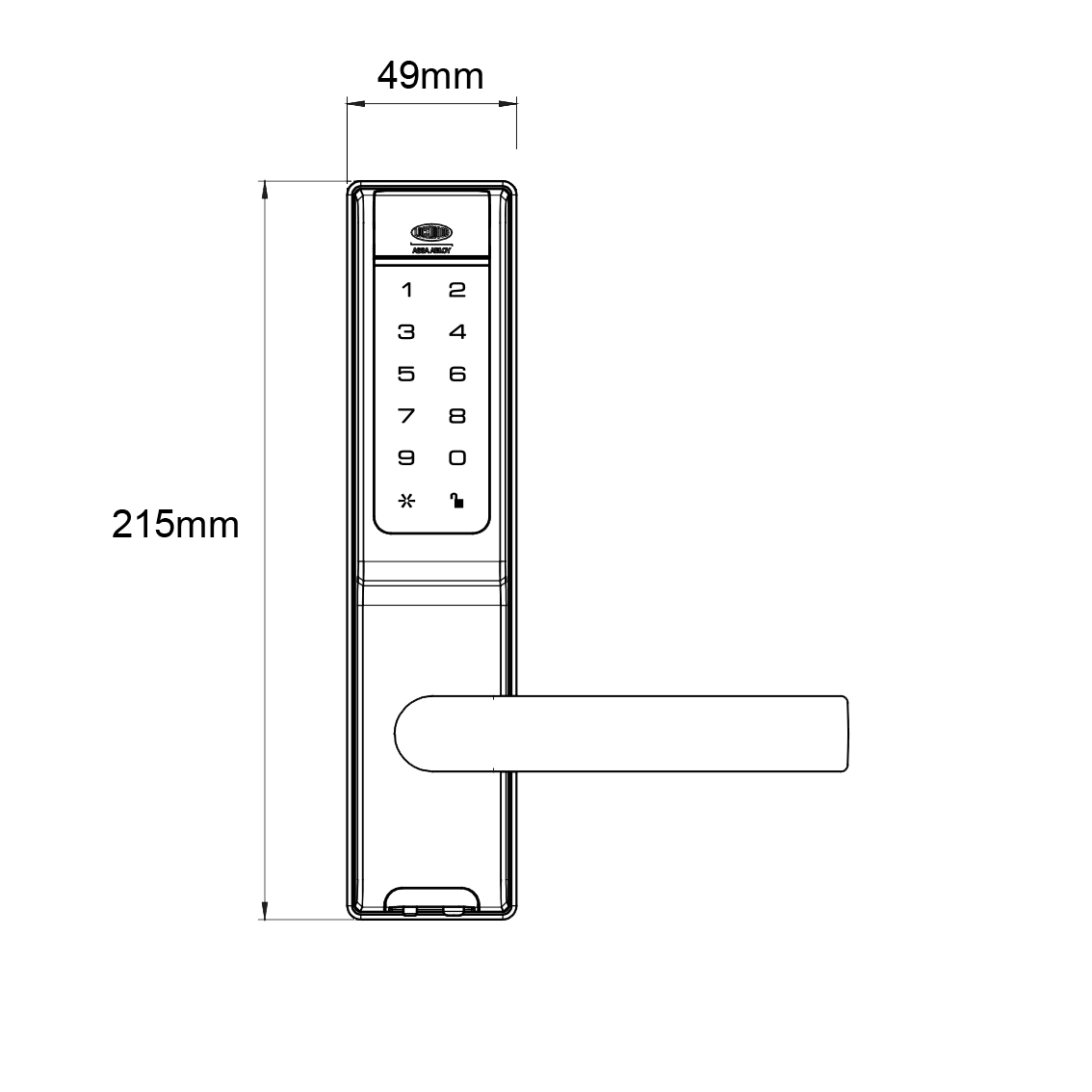 CTX530SC/530 - Lockwood CORTEX®Digital Lock Card + PIN with Latch