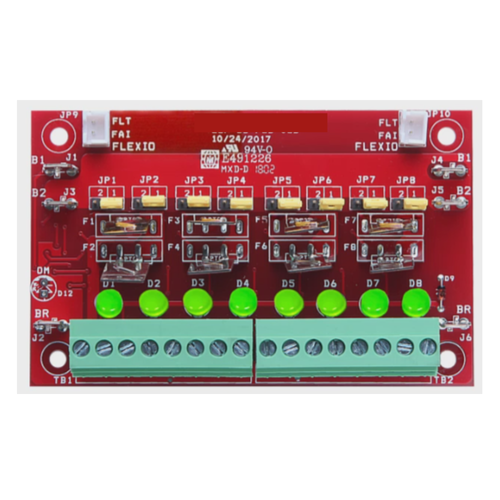 FPAC-BD8P - FERN360 8 Out Auxiliary distribution module, class 2 power limited at 2.5A per Output, each Output selectable for Bus1 or Bus2