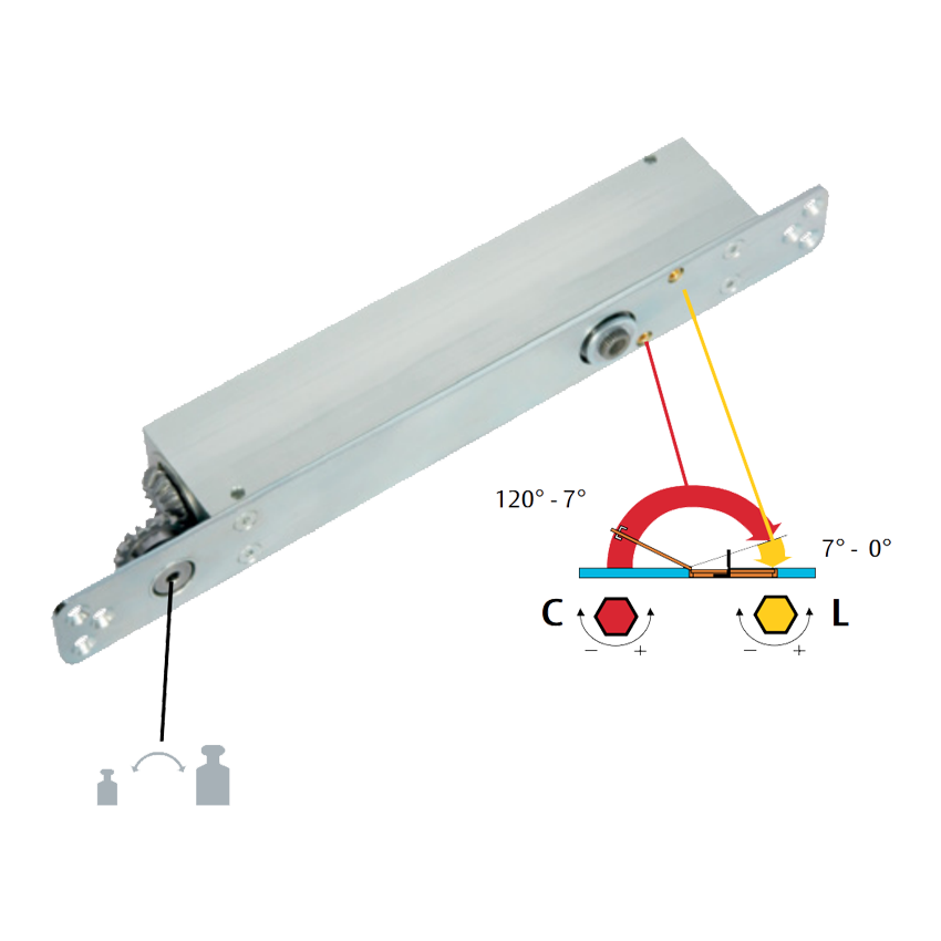 Lockwood Cam Action Concealed Door Closer