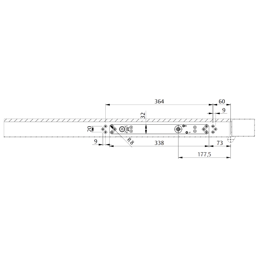 Lockwood Cam Action Concealed Door Closer