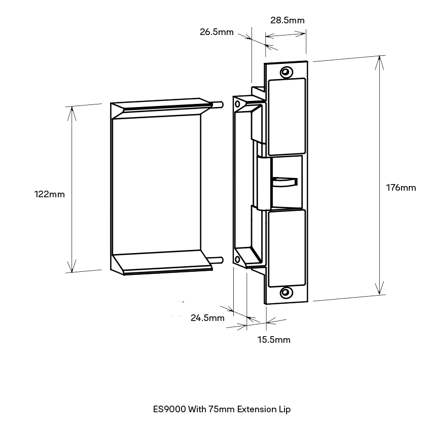 LT220200-507 - Trimec ES200/2000 75mm Extension Lip