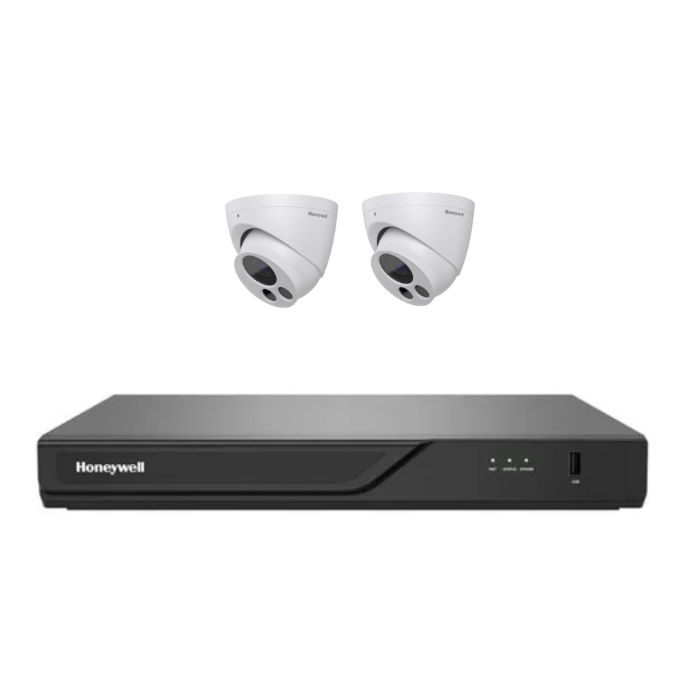 HWKit-82FT-xTB - Honeywell Surveillance Kit - 8ch NVR, 2x 5MP Fixed Lens Turret Cameras