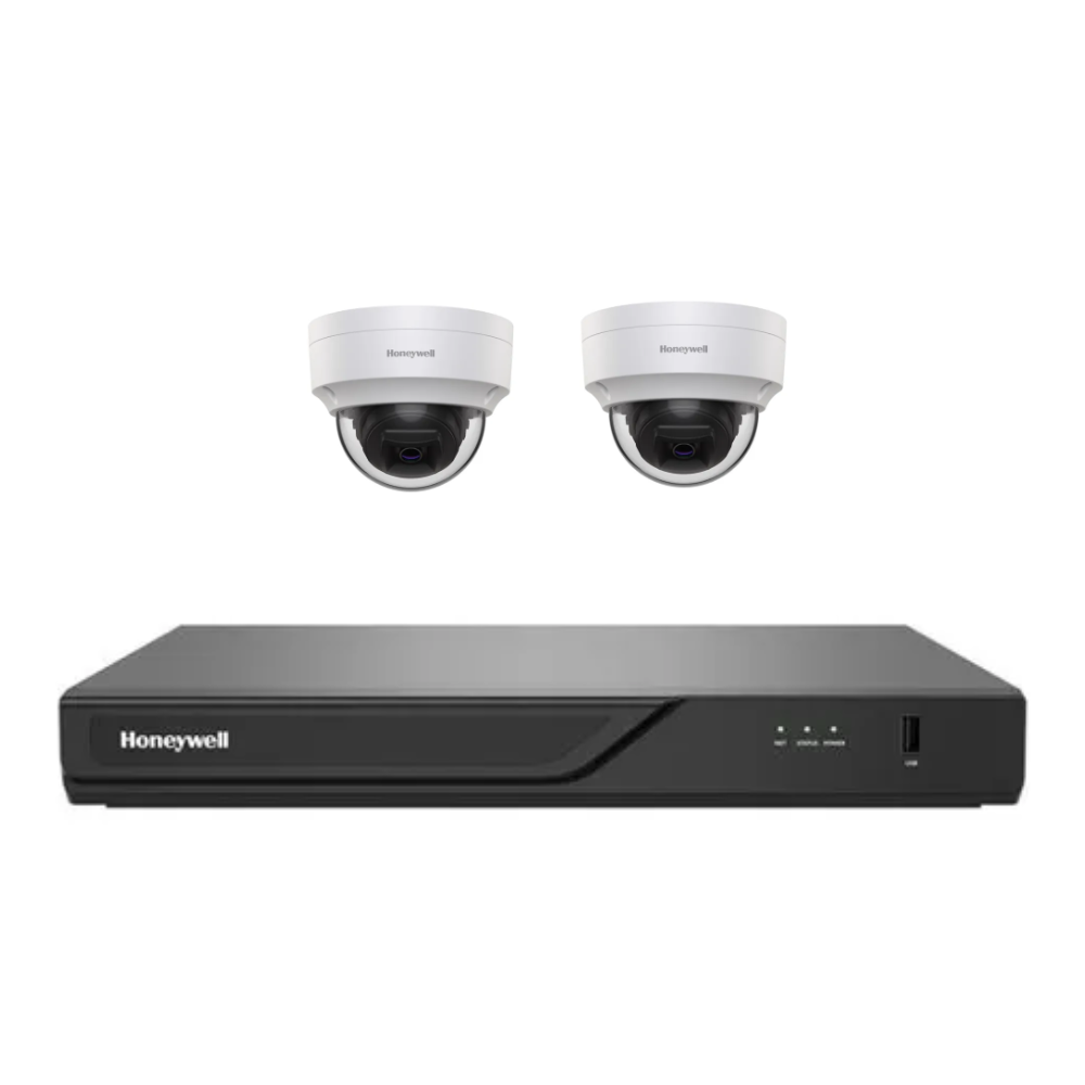 HWKit-82FVD-xTB - Honeywell Surveillance Kit - 8ch NVR, 2x 5MP Fixed Lens Vandal Dome Cameras