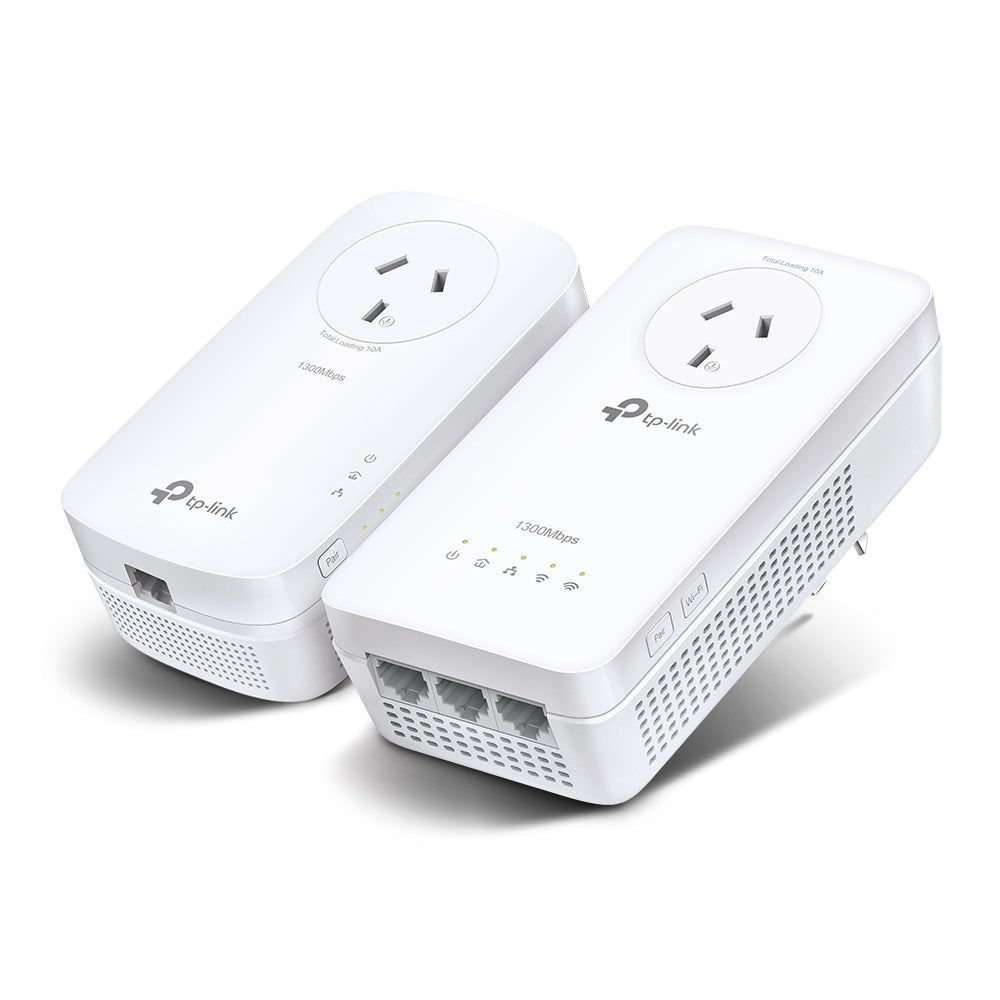 TL-WPA8631PKIT - TP-Link TL-WPA8631P KIT AV1300 Wi-Fi Passthrough Range Extender Powerline