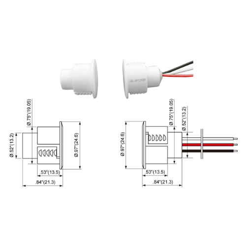 SD72 - TANE Reed Switch for Steel Door 19mm Diameter