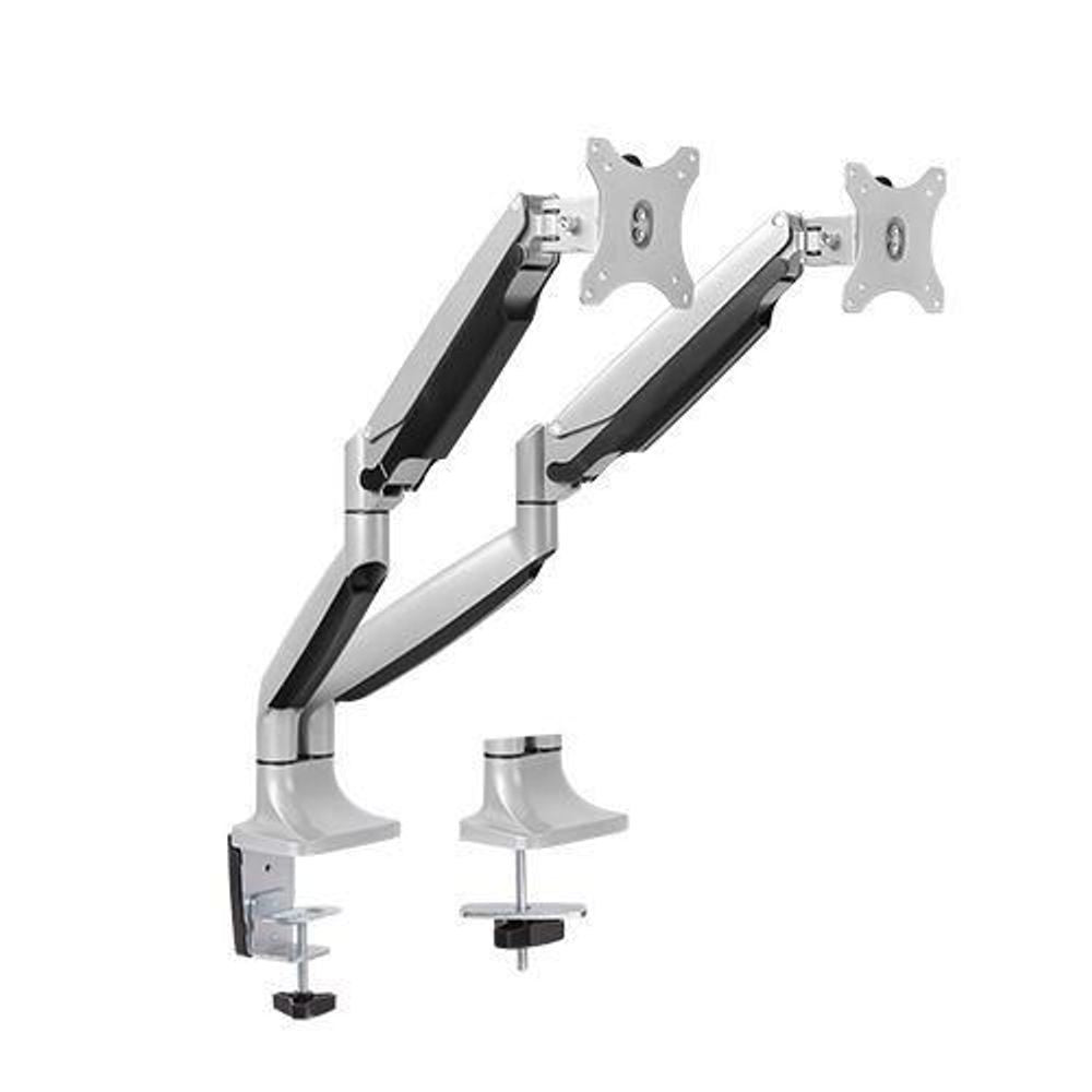 BT-LDT10-C024 - Bracom Dual Aluminum Interactive Counterbalance Monitor Arm for most 13-32 Monitors Desk Mount