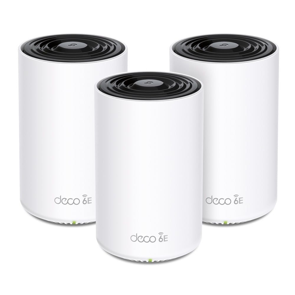 TL-DECOXE75PRO-3P - TP-Link Deco XE75 Pro AXE5400 Tri-Band Mesh Wi-Fi 6E System (3 Pack)