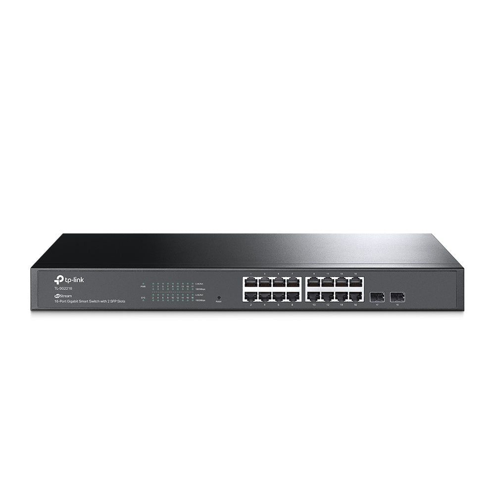 TL-SG2218 - TP-Link JetStream 16-Port Gigabit Smart Switch with 2 Gigabit SFP Slots