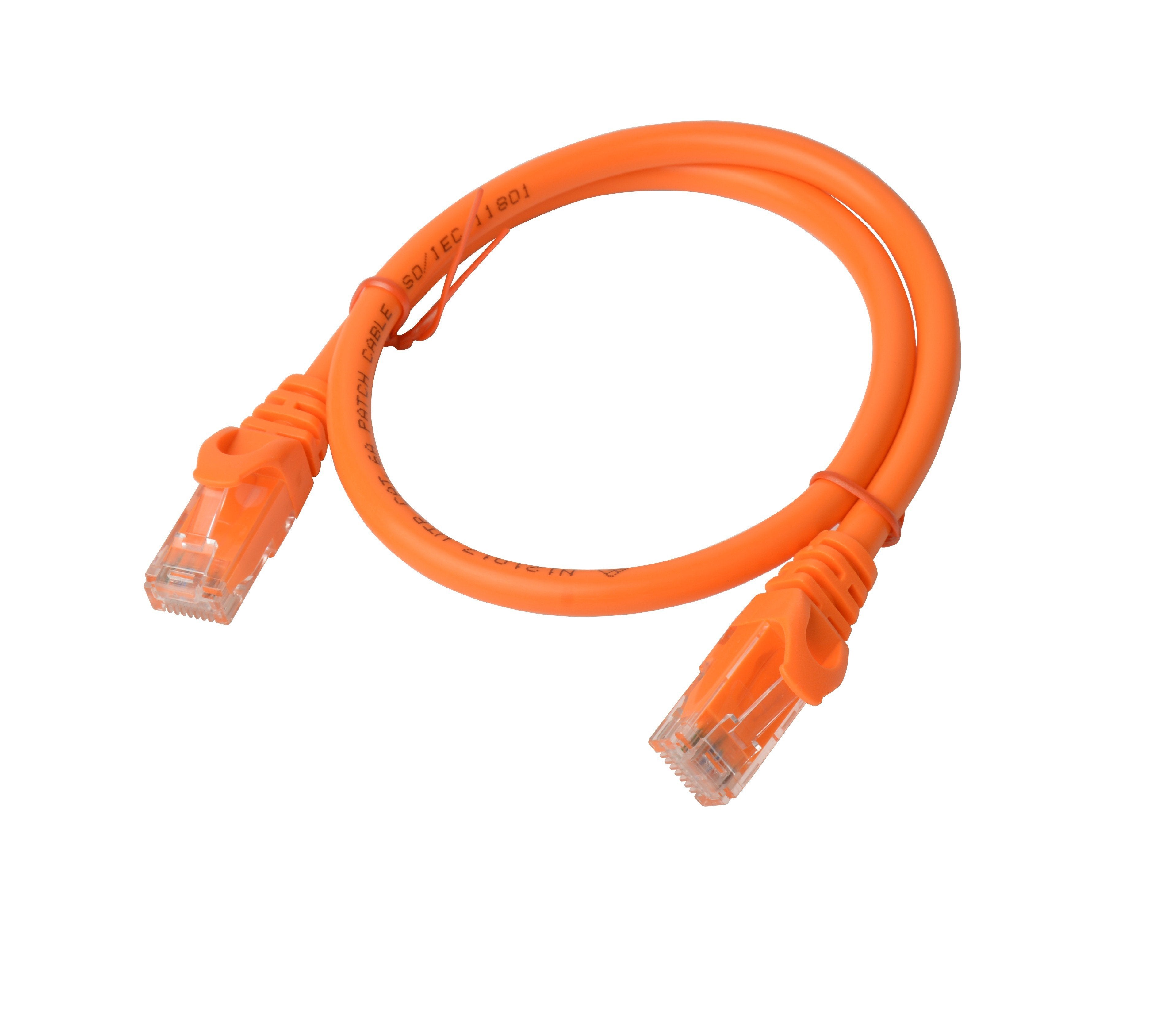 PL6A-0.5ORG - Cat 6a UTP Ethernet Cable, Snagless - 0.5m (50cm) Orange