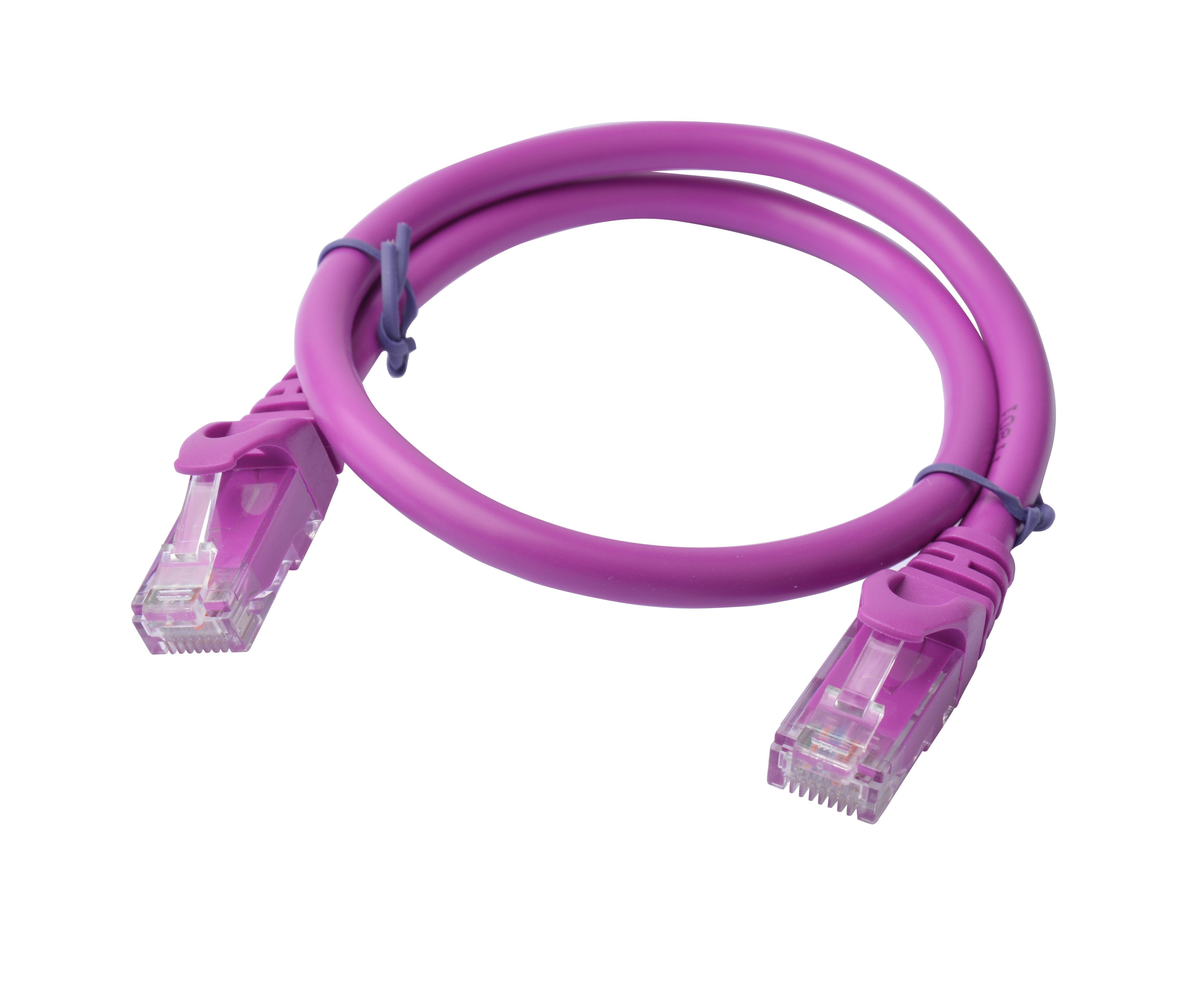 PL6A-0.5PUR - Cat 6a UTP Ethernet Cable, Snagless - 0.5m (50cm) Purple