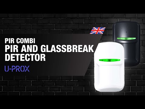 U-Prox PIR Combi VB Black - Wireless motion and break glass detector - Vertical Barrier-3