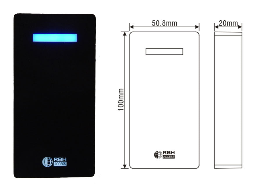 RBH-M45-DNB-D-O - RBH - UHSC DESFire OSDP Reader, SECTOR Read, NFC +BLE, Mullion