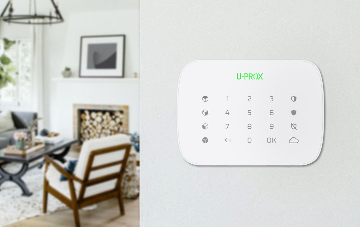 U-Prox Keypad G4 - Wireless Keypad with a touch surface and buttons for managing four groups