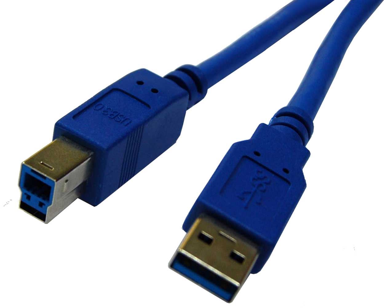 C-U3AB-1 - Dynamix 1m USB 3.0 USB-A Male to USB-B Male Cable. Colour Blue