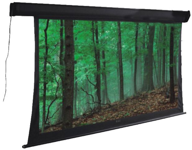 PRS108ETT - 108'' Deluxe Tab-tensioned, Electric Projector Screen. Matte white fibreglass screen. Black Aluminium Housing. High quality, Low noise motor, 16:9 aspect ratio, RF Remote control