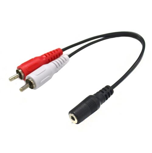 CA-2RCAM-STF - Dynamix 200mm Stereo 3.5mm Female to 2 RCA Male Cable