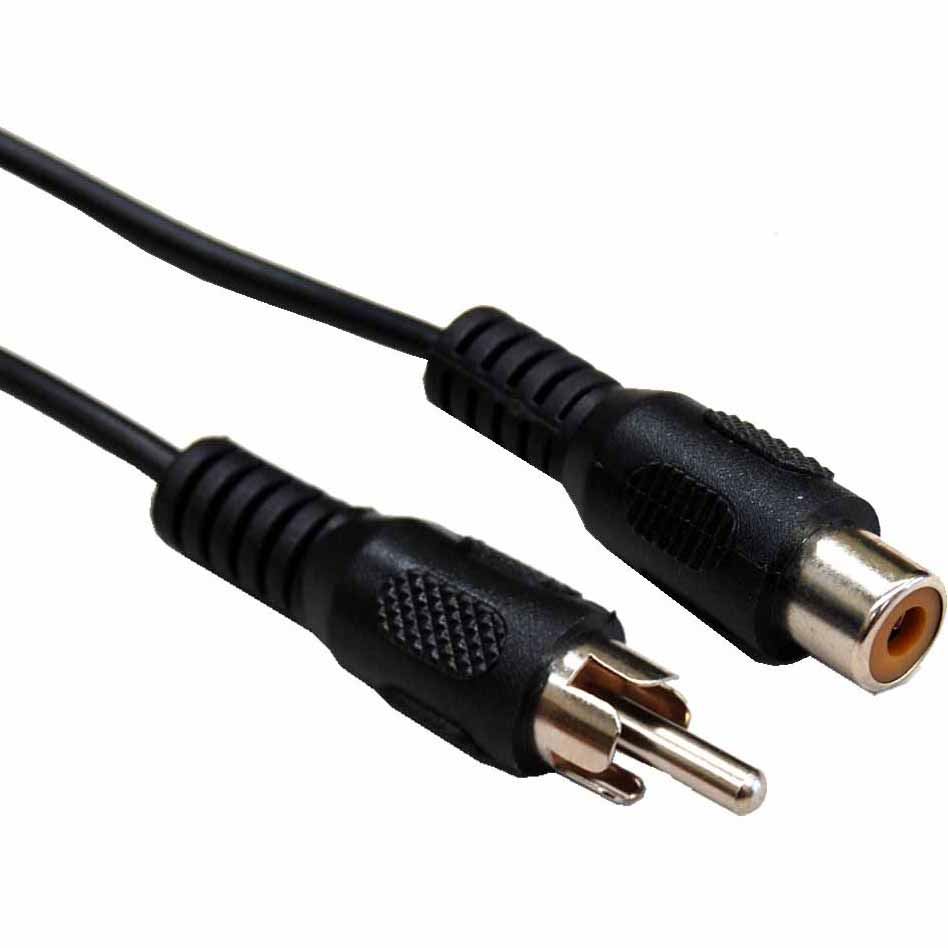 CA-RCA-MF2 - Dynamix 2m RCA Plug to Socket Extension Cable, 30AWG.