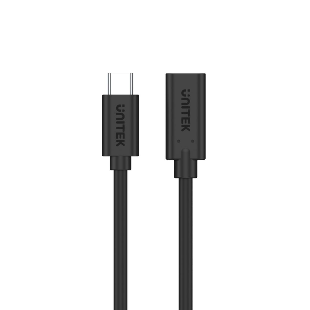 C14086BK - Unitek 0.5m USB 3.1 USB-C Male to USB-C Female Extension Cable.