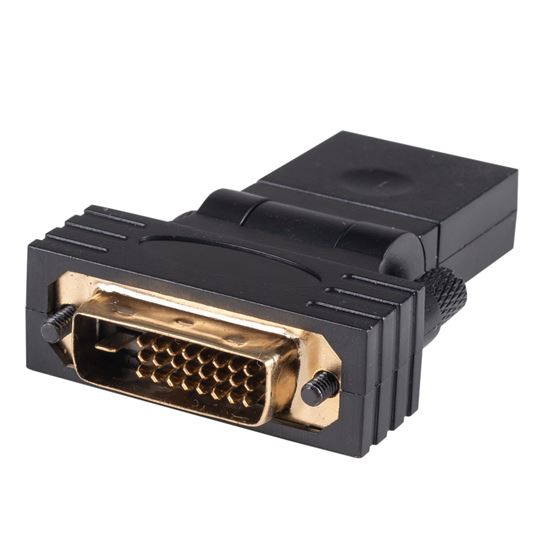 A-HDMIF-DVIM A-HDMIF-DVIM Dynamix HDMI Female to DVI-D (24+1) Male Swivel Adapter.