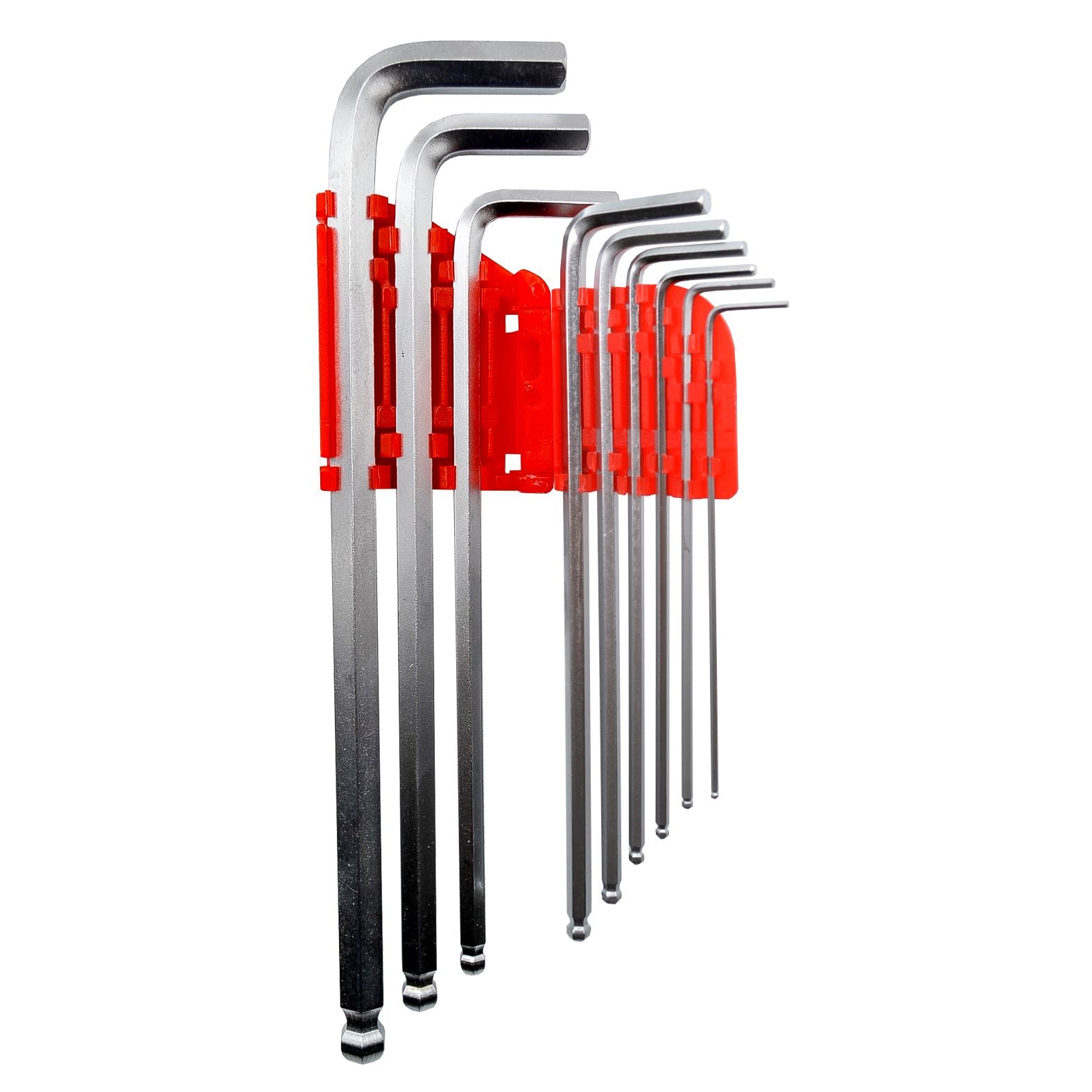 GOLDTOOL 9-Piece Ball Point Long Arm Hex Key Set. Includes: 1.5, 2,