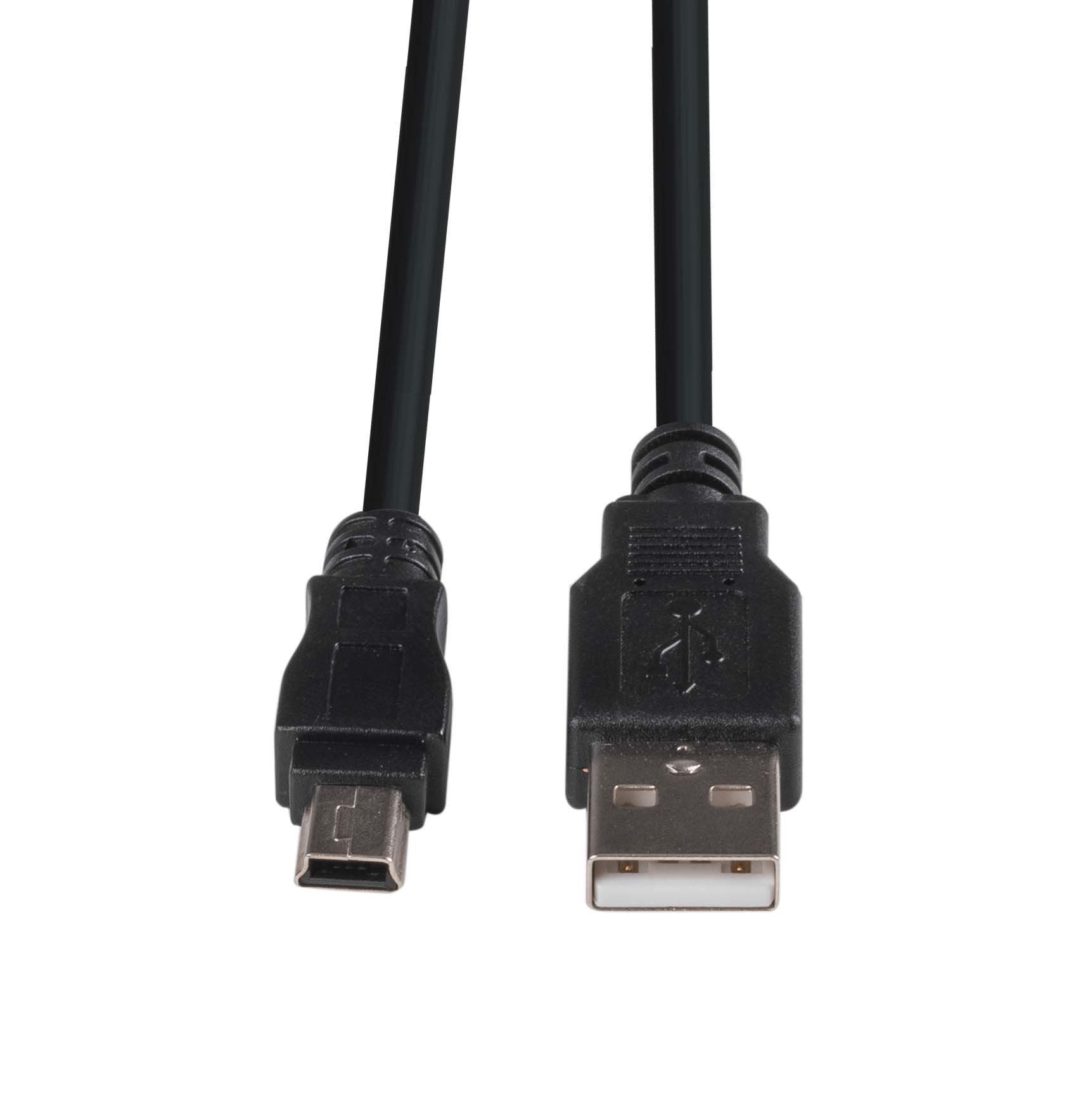 C-U2AMB-5 - Dynamix 5m USB 2.0 Mini-B Male to USB-A Male Connectors.