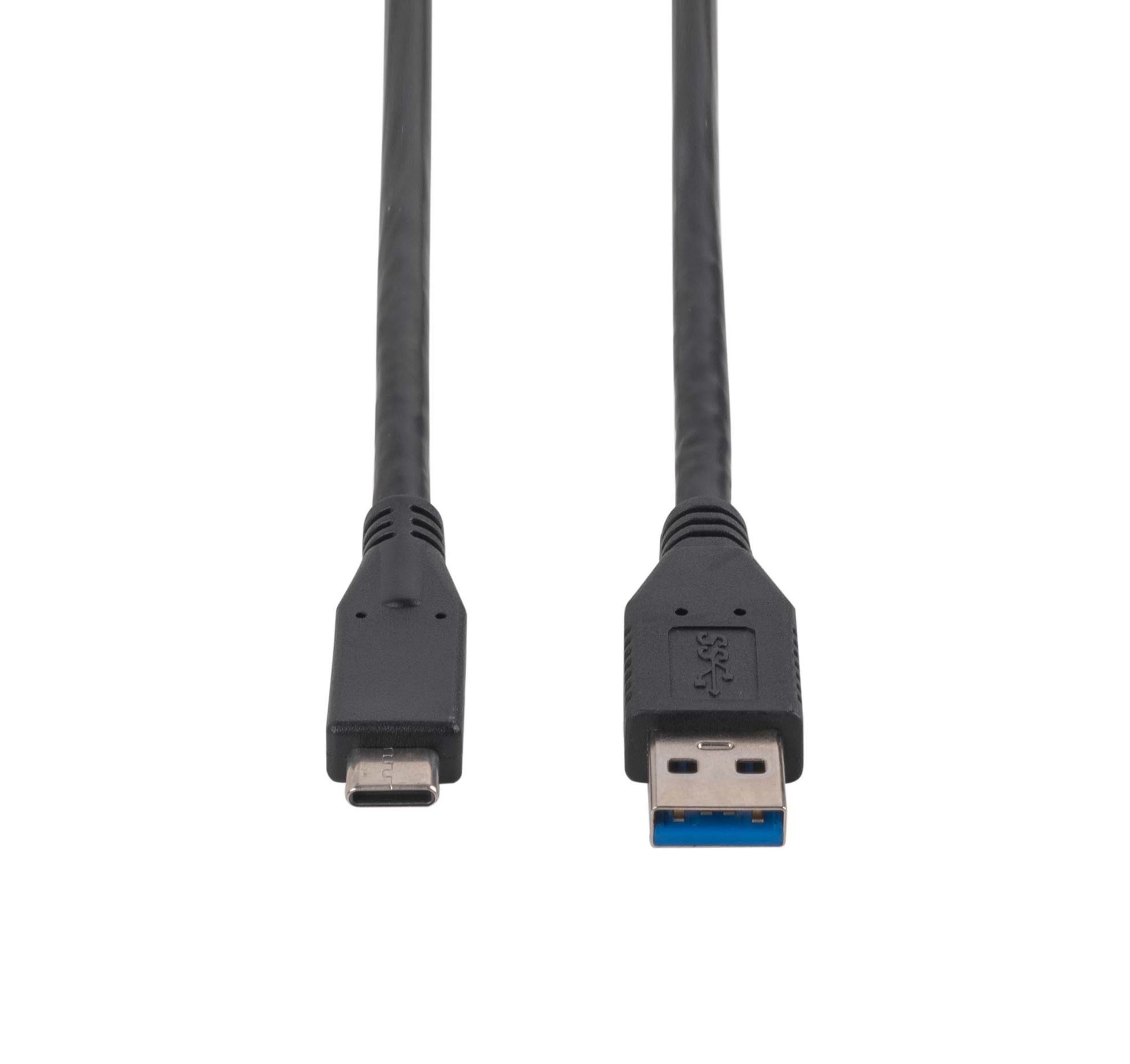 C-U3.1CA-1 - Dynamix 1M, USB 3.1 USB-C Male to USB-A Male Cable. Black Colour.