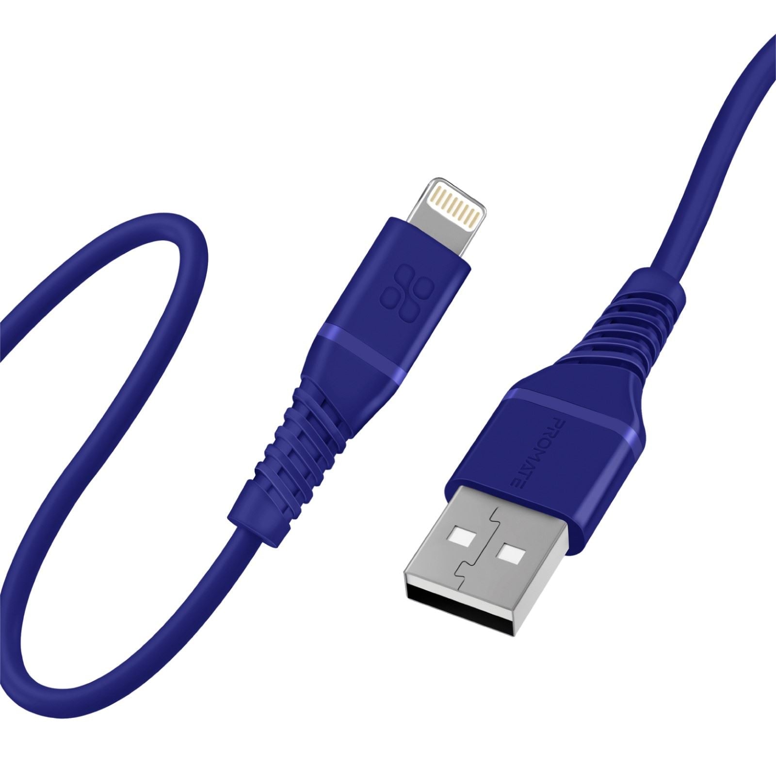 POWERLINEAI120BL - Promate 1.2m MFI Certified USB-A to Lightning Data & Charge Cable.