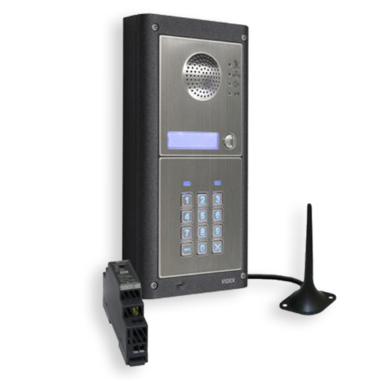 GSM4KCR-1S KIT - GSM INTERCOM 3G, KIT WITH KEY PAD (BACKLIT) BRUSHED S/S. SINGLE BUTTON SURFACE MOUNTED