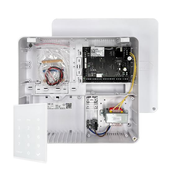 EC-PLAS KP W - EC security alarm panel with (EC-KP White Keypad) in enclosed plastic cabinet