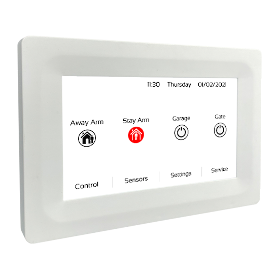 EC-TOUCH W PROX - 5" Touch Keypad in White with Built-in Prox Reader & 2 x Prox Tags