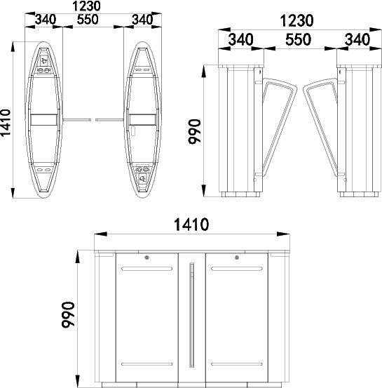 FGES-FB550-5 - FERN360 - Stainless Steel Flap Barrier