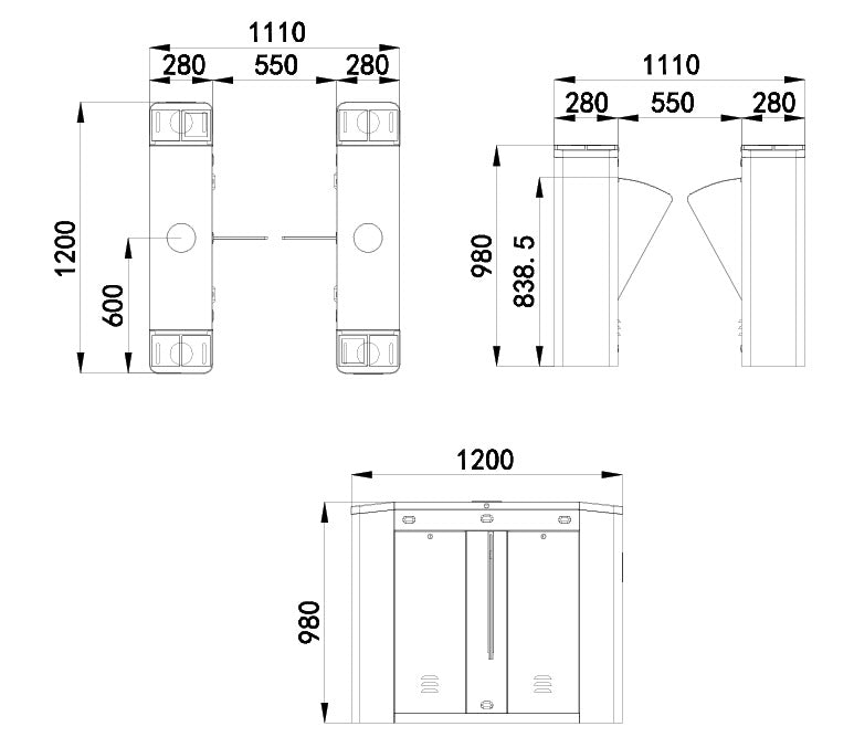 FGES-FB550-2 - FERN360 - Stainless Steel Flap Barrier