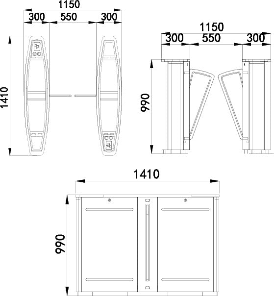 FGES-FB550-4 - FERN360 - Stainless Steel Flap Barrier