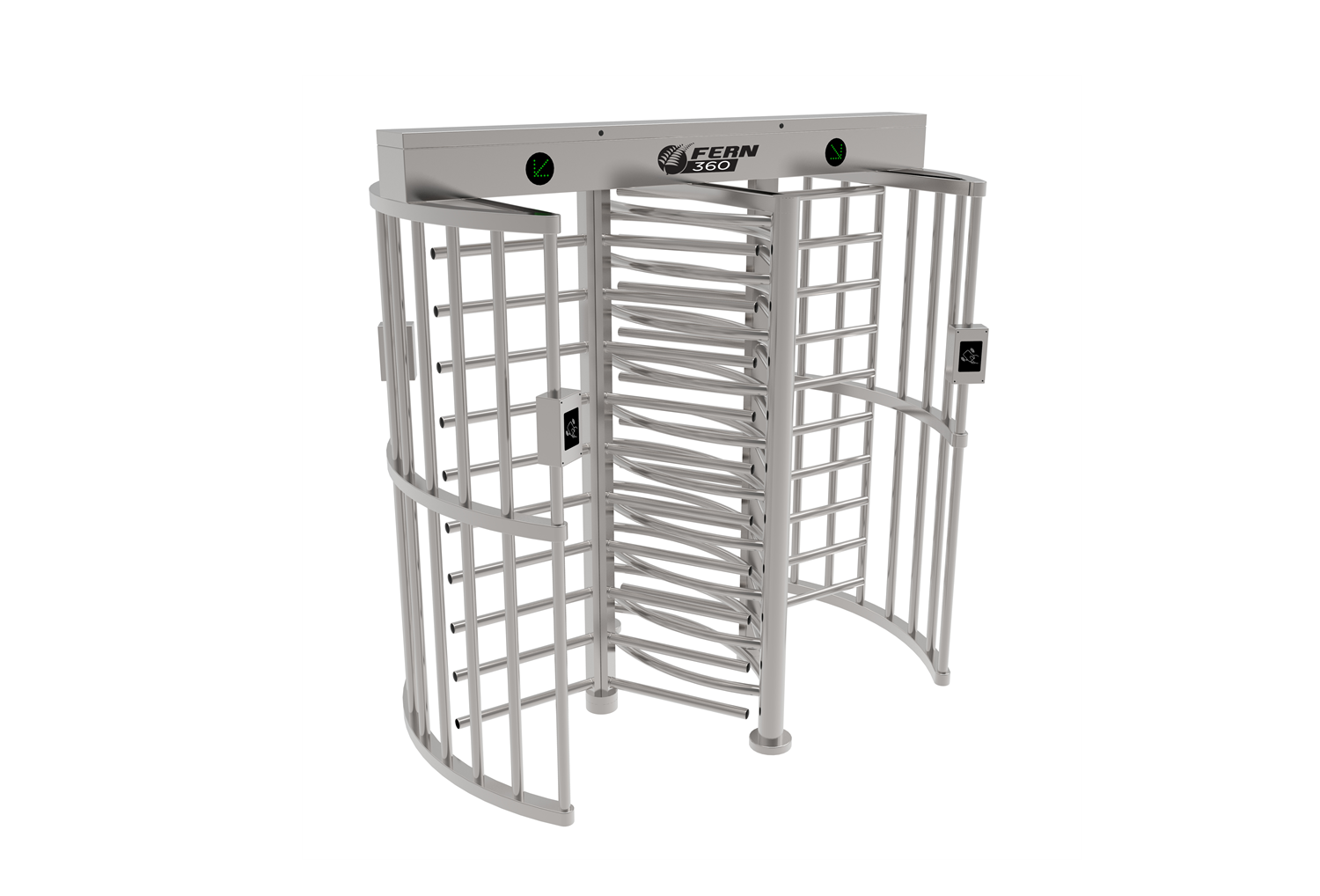 FGES-RTDFH550-1 - FERN360 - Full Height Stainless Steel Rotor Turnstile, Double Lane