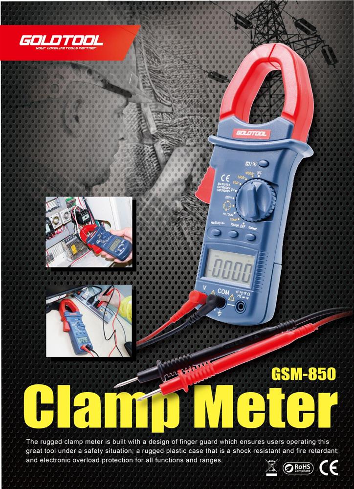 GOLDTOOL Rugged Clamp Meter Tester. Shock Resistant Plastic Case,