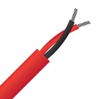 B2C1.25FACTCW - Maser 2 Core, 1.25mm², Tinned Copper, Fire Alarm Cable - Grey or Red 1.25mm Fire Alarm Cable - Red