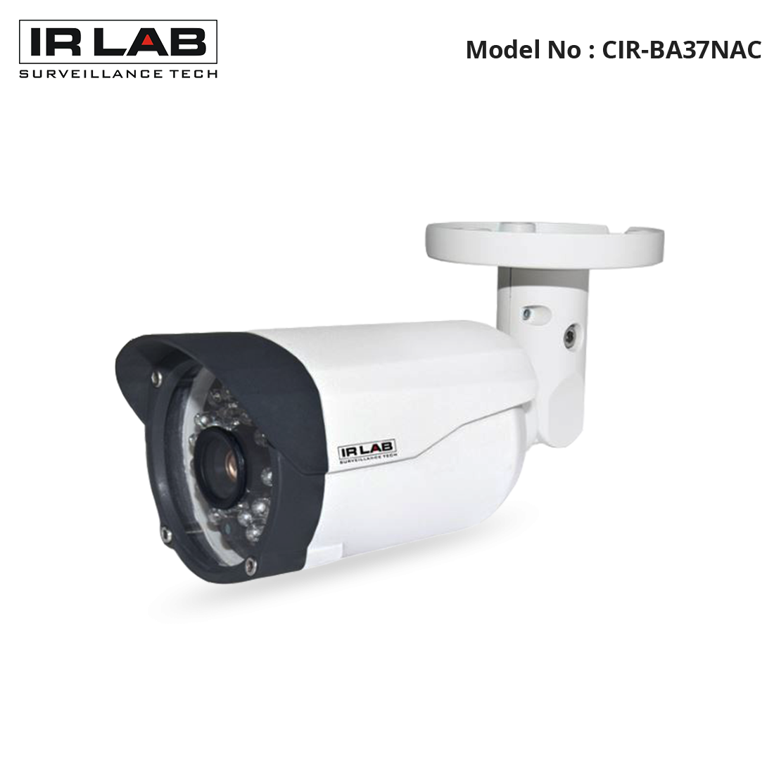 CIR-BA37NAC - IR Lab - 3MP IP IR Bullet Camera, 3.6mm, PoE