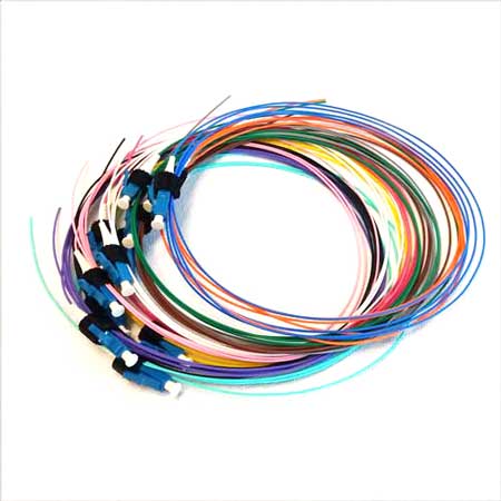 Pigtail Leads, LC/PC Connector, OM3 Multimode, Rainbow, 1 Metre, 12 Pack (EM-EAP051-LC-P-SM-1)